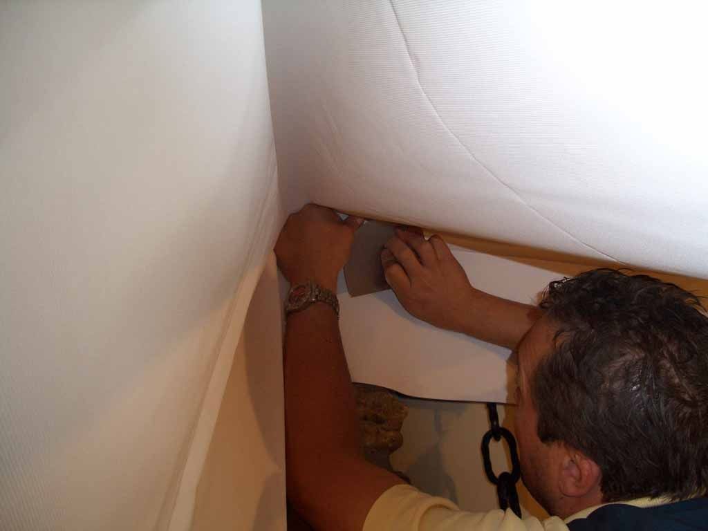 Pose d'un plafond - Dominique Muscianesi - Verbier