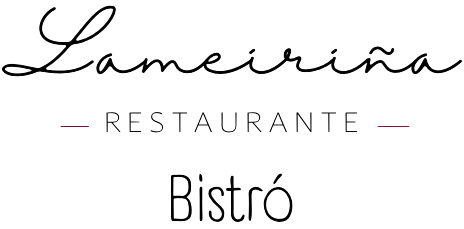 Logo for Lameiriña Restaurant. Script font reads 