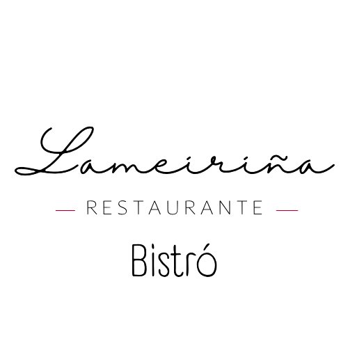 Logo for Lameiriña Restaurant. Script font reads