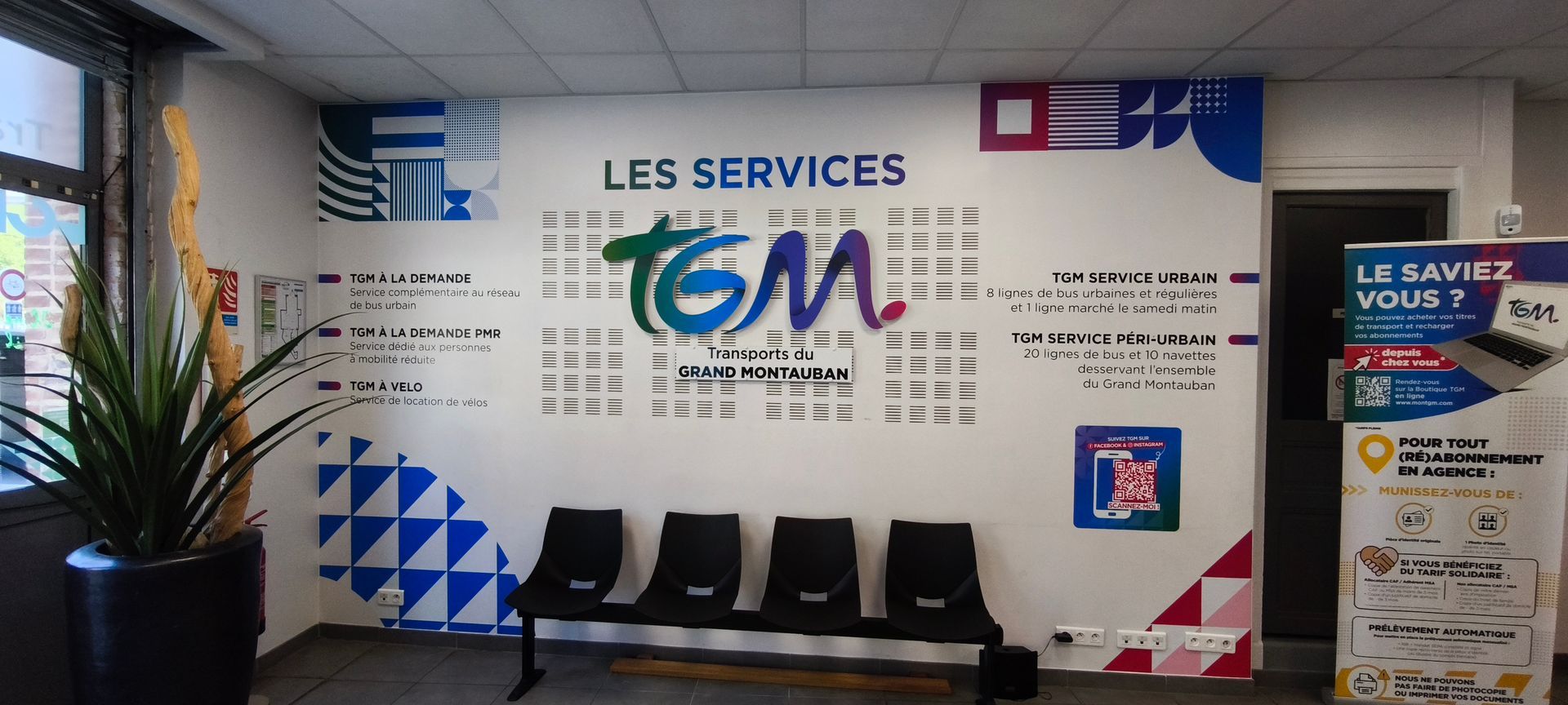 Habillage mur et lettre pvc