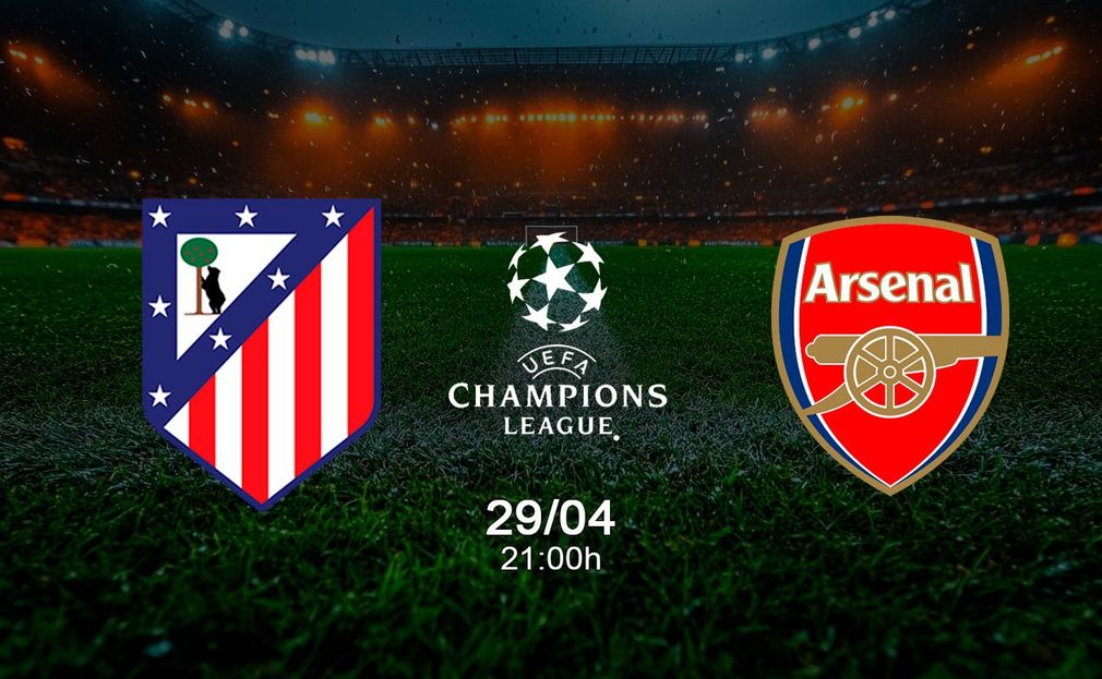 Gráfico del partido de la UEFA Champions League entre el Atlético de Madrid y el FC Barcelona, ​​disputado el 14 de abril a las 21:00.