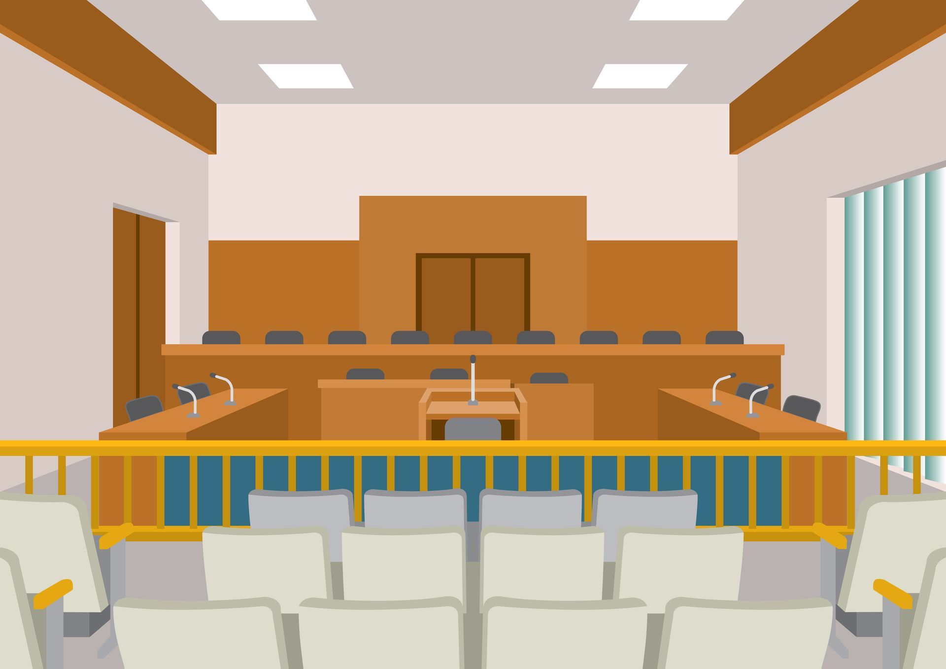 Une salle de tribunal
