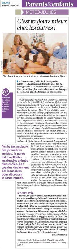 A news article clipping titled