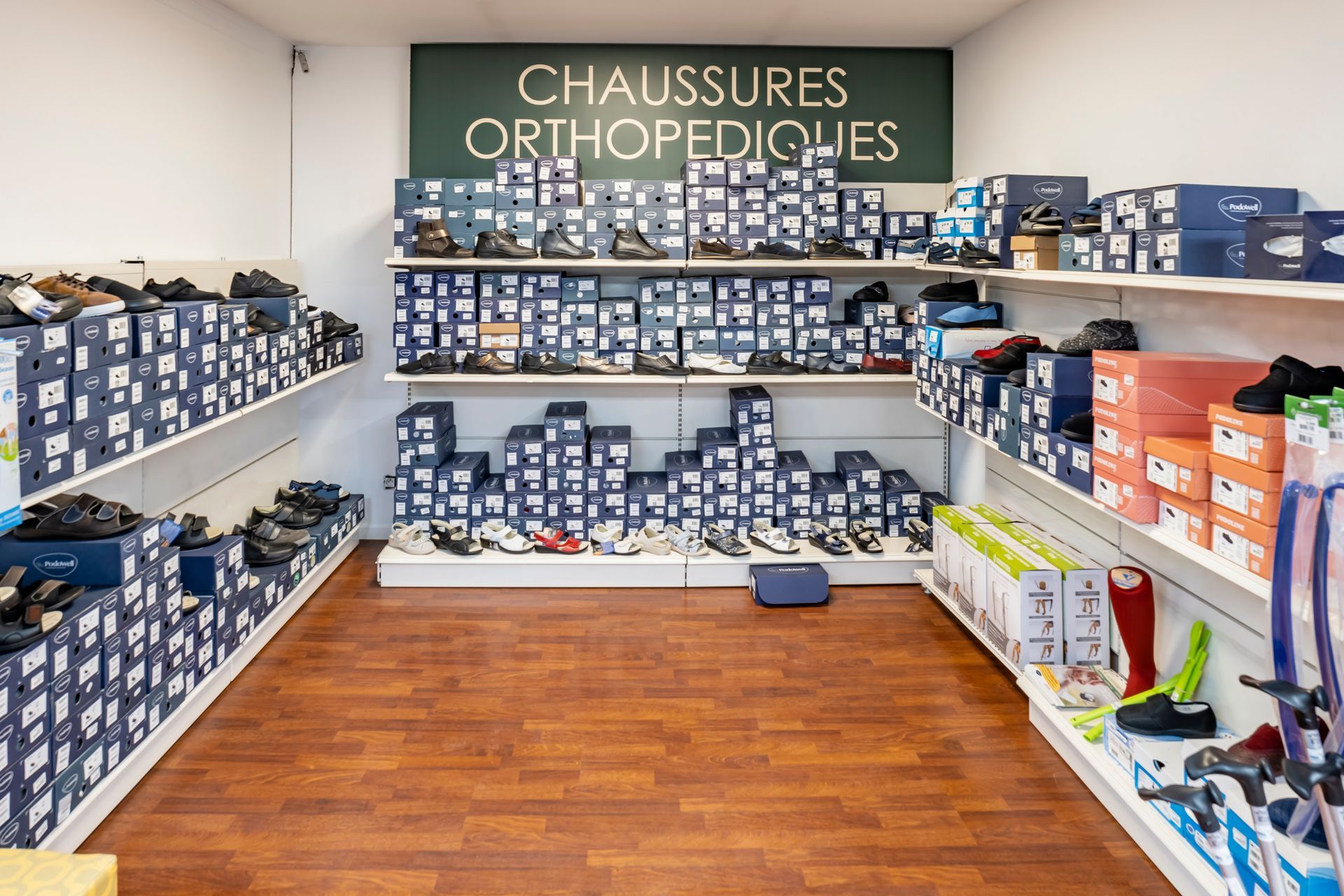 Rayon chaussures orthopédiques du magasin