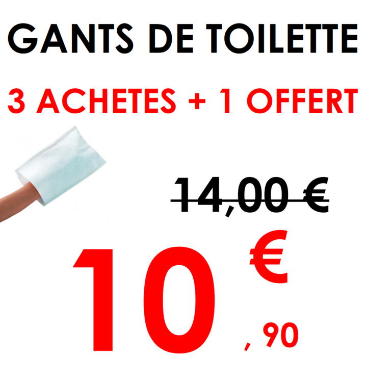 Promotions gants de toilette