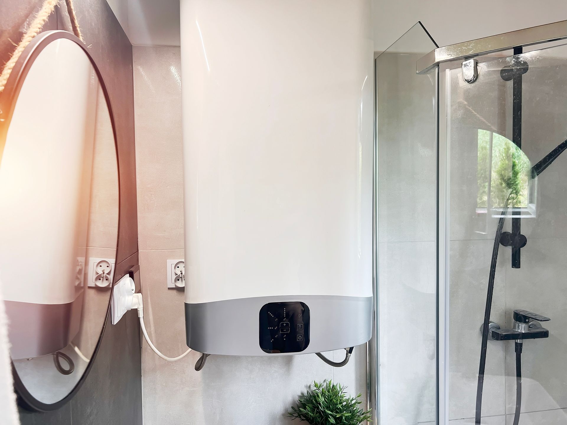 Un chauffe-eau dans une salle de bains