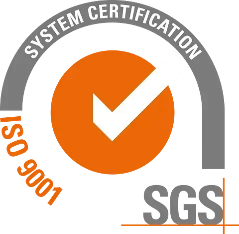 Un logotipo para la certificación del sistema SGS ISO 9001