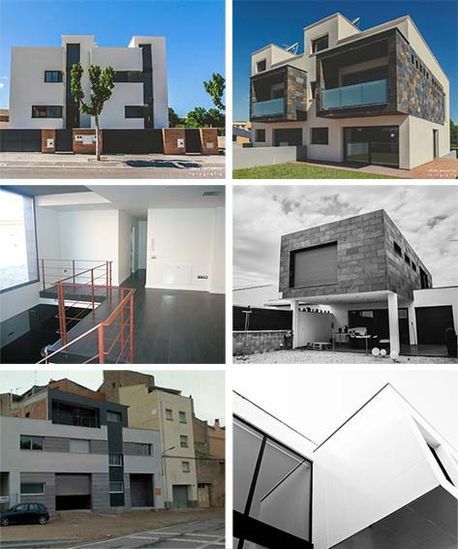 Un collage de cuatro fotografías de diferentes tipos de casas.
