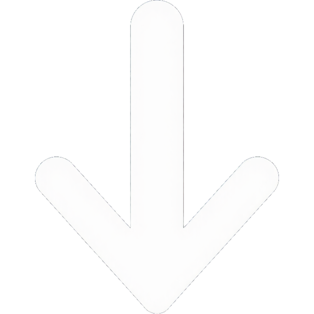Icono de flecha hacia abajo con contorno gris claro