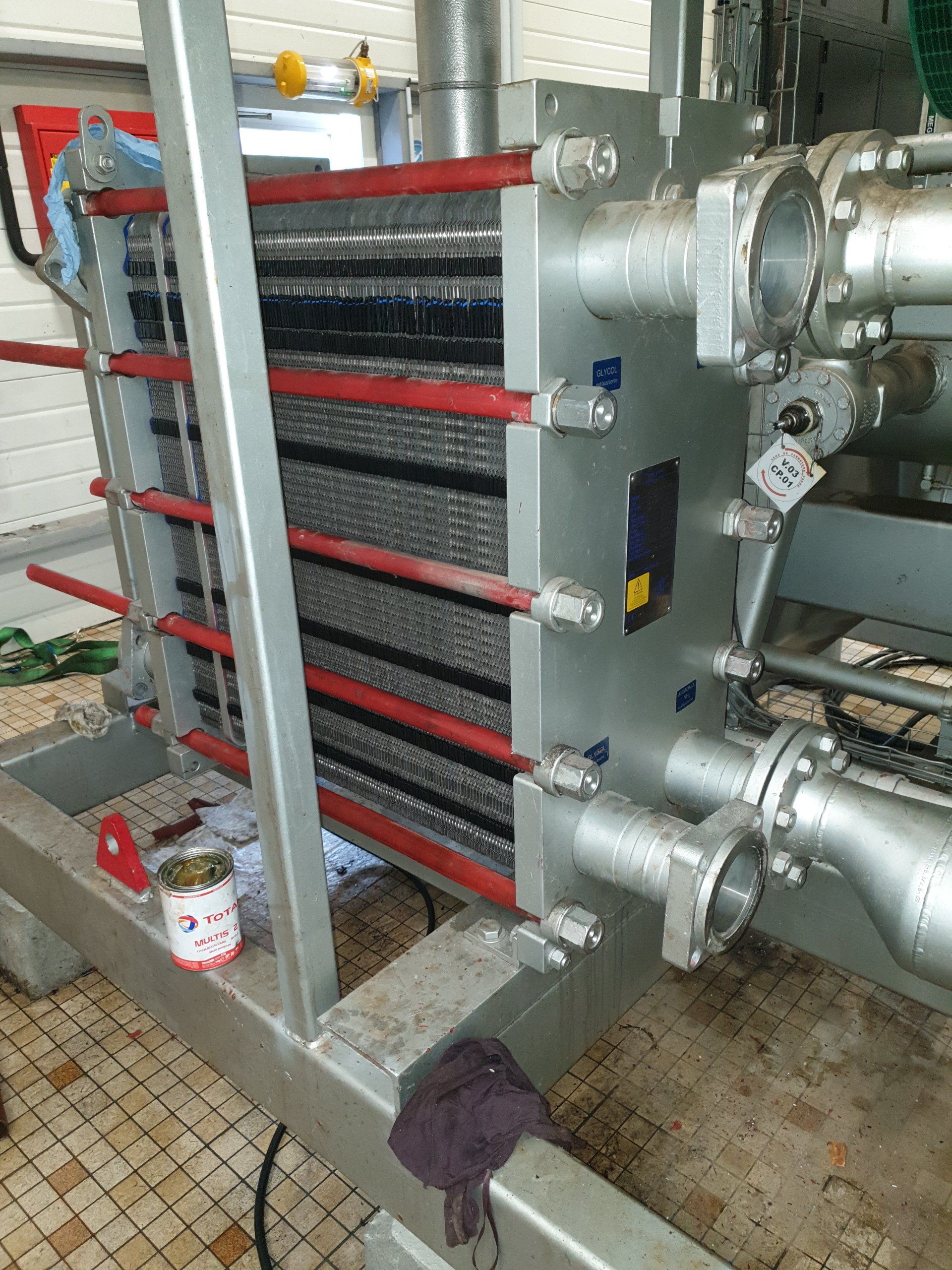 Échangeur ammoniac et glycol