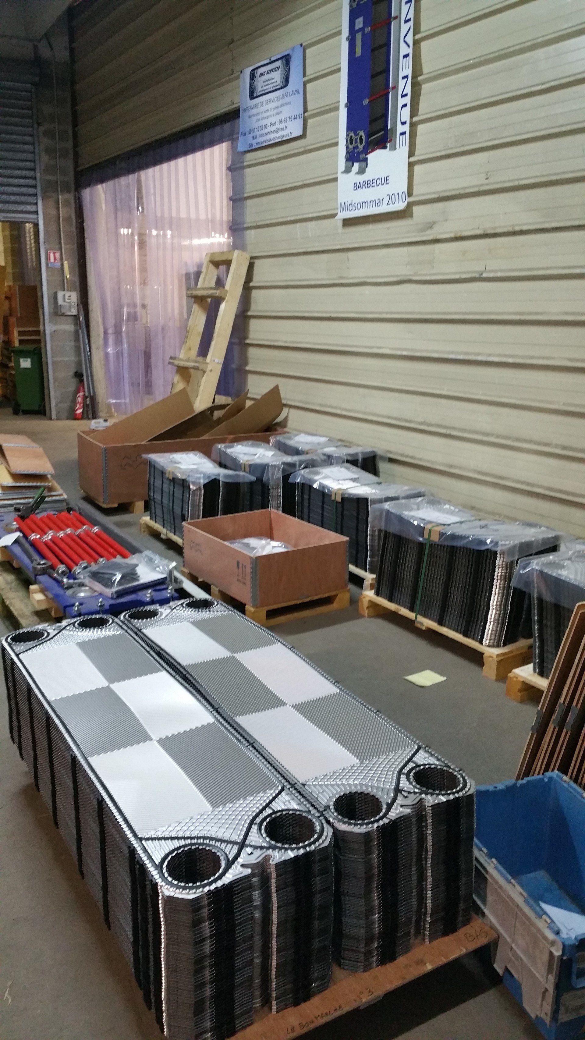 Stock de plaques et joints