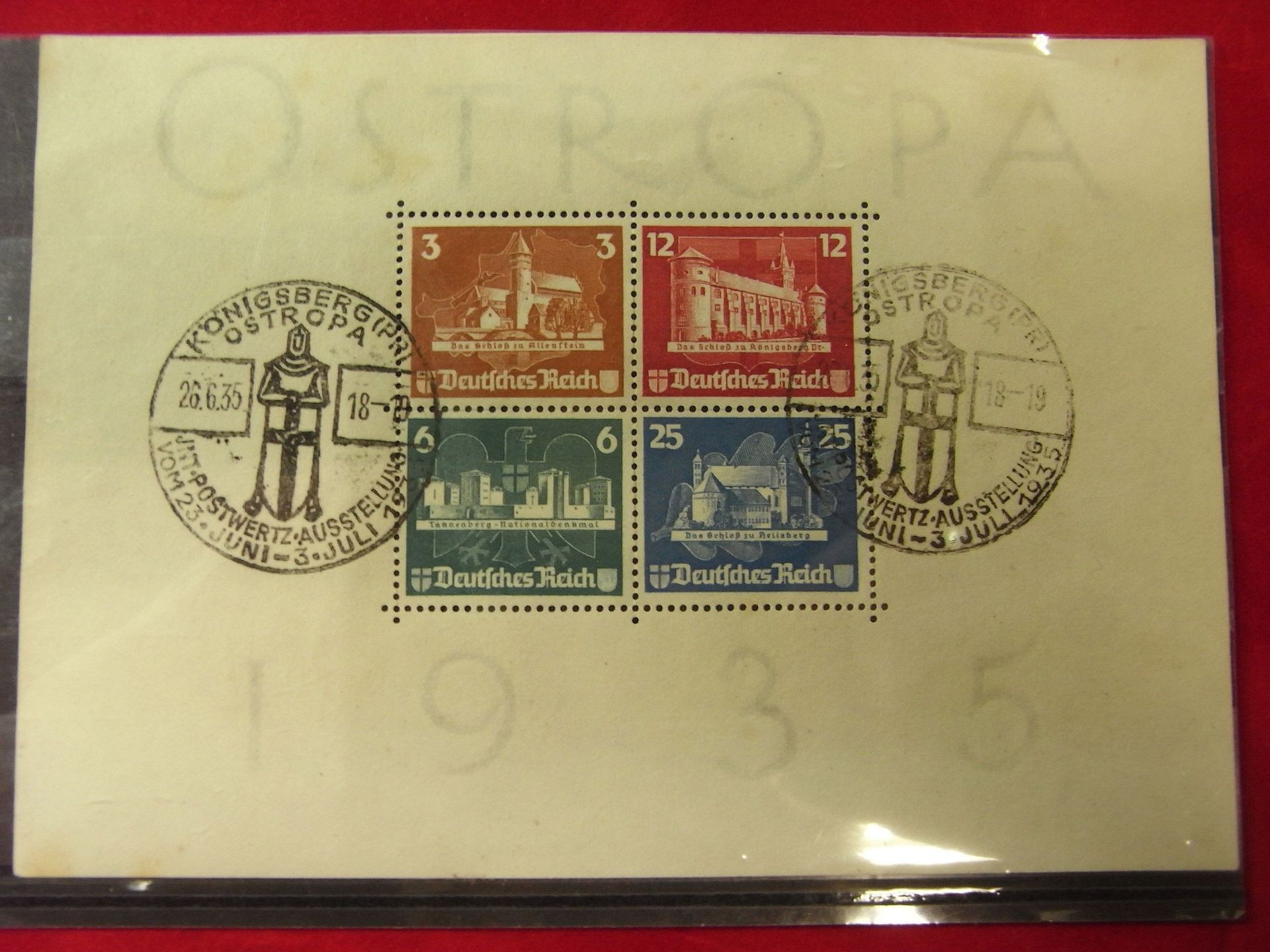 Ein Satz Briefmarken aus dem Jahr 1935