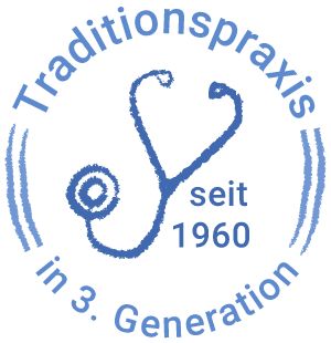Ein Logo für eine Traditionspraxis in 3. Generation mit einem Stethoskop