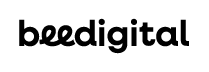 Logotipo de beedigital en texto negro sobre fondo blanco. La palabra 