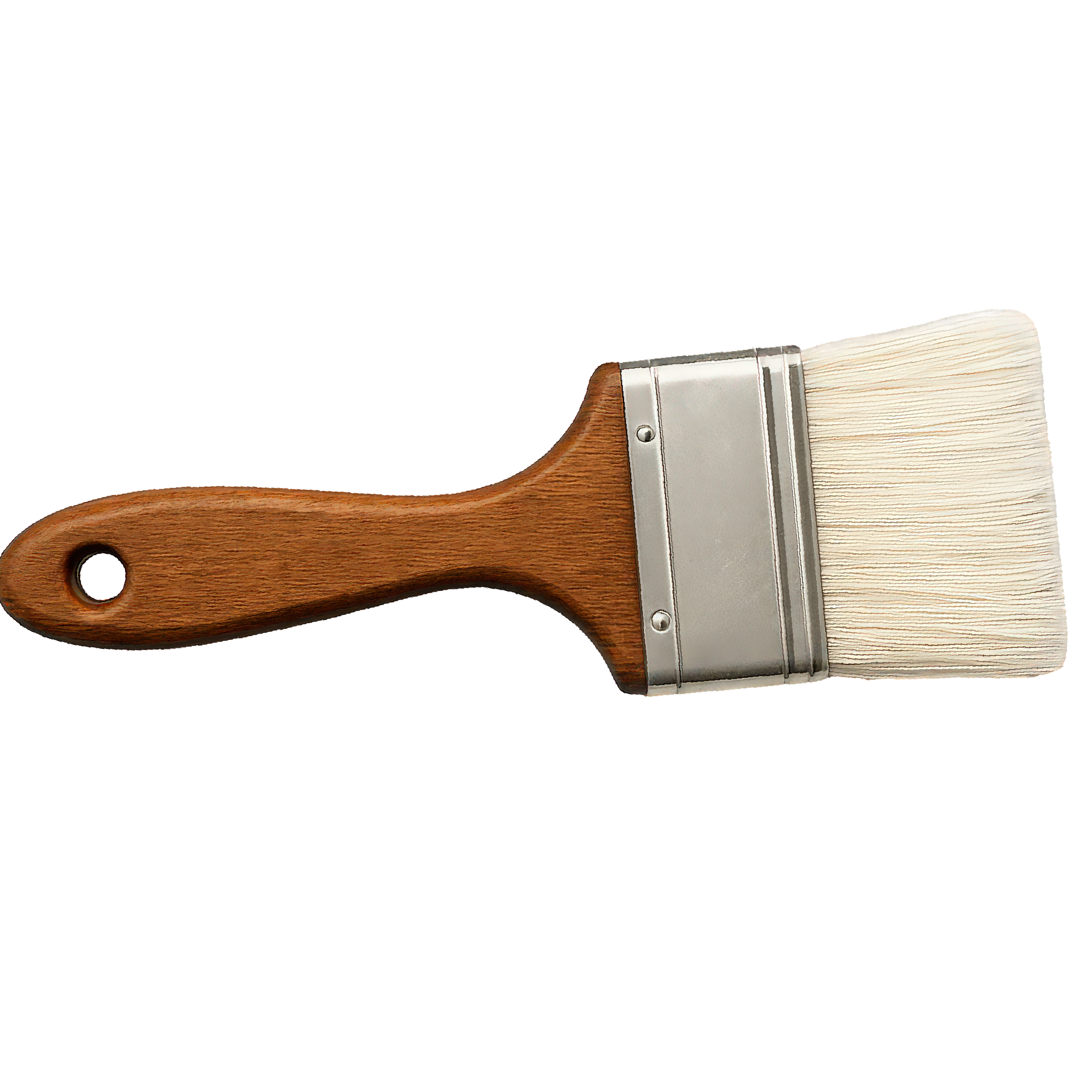 Un pinceau en bois foncé