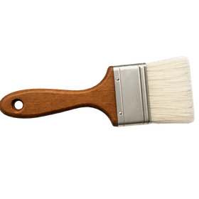 Un pinceau en bois vers la droite