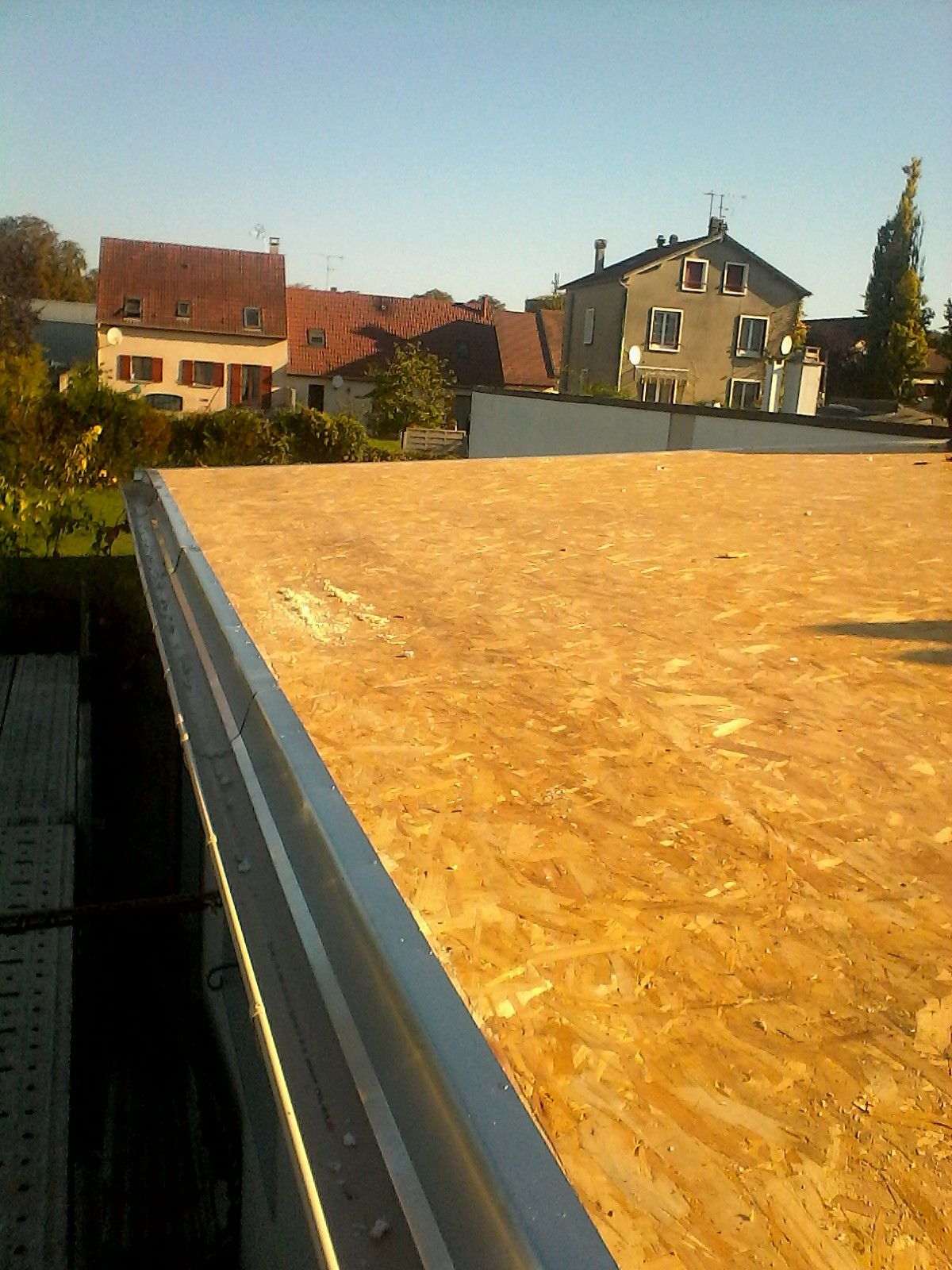 Zinguerie sur un toit plat