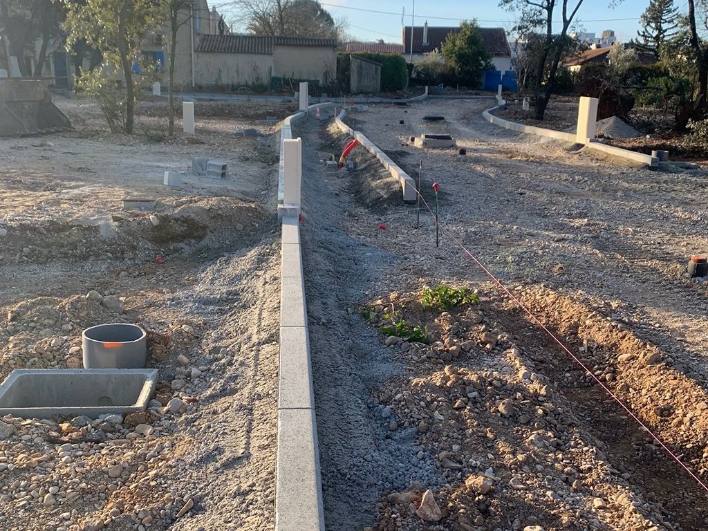 Viabilisation de terrain en cours