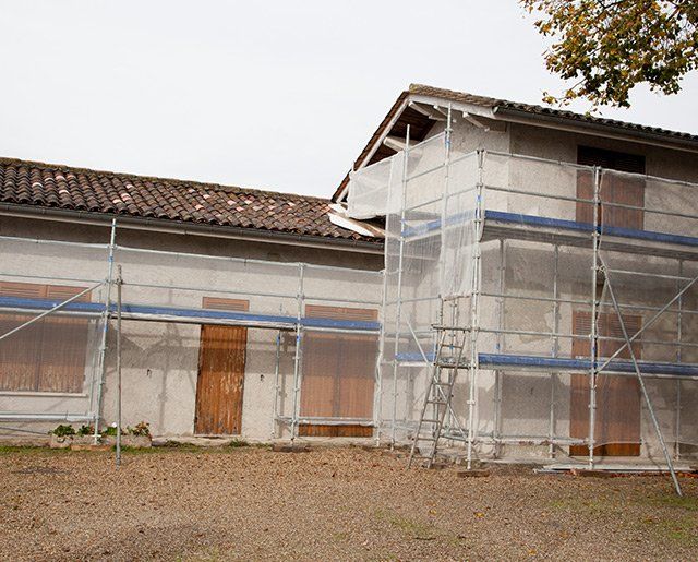 Ravalement de façade d'une maison