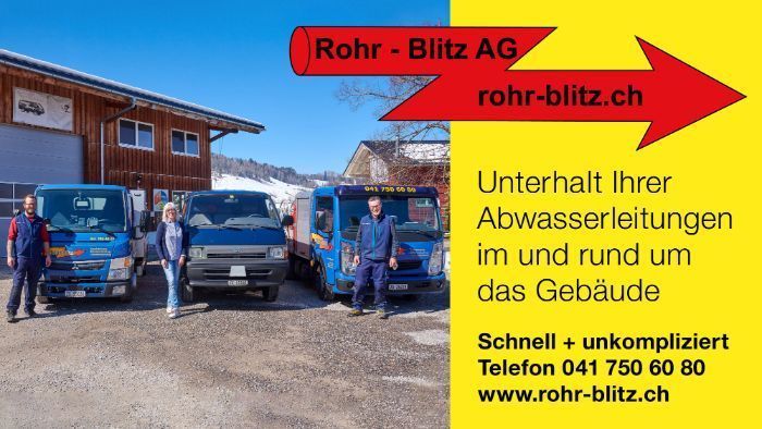 Infoflyer zur Rohr Blitz AG