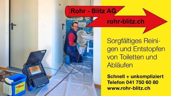 Infoflyer zur Rohr Blitz AG