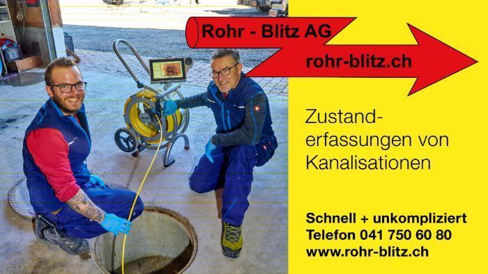 Infoflyer zur Rohr Blitz AG