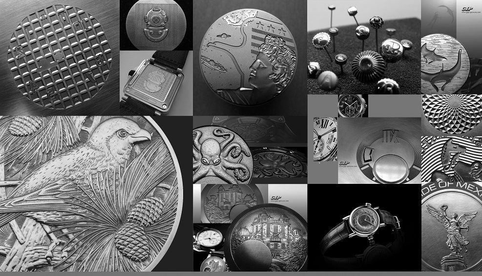 Composition d'exemples de travaux au poinçon