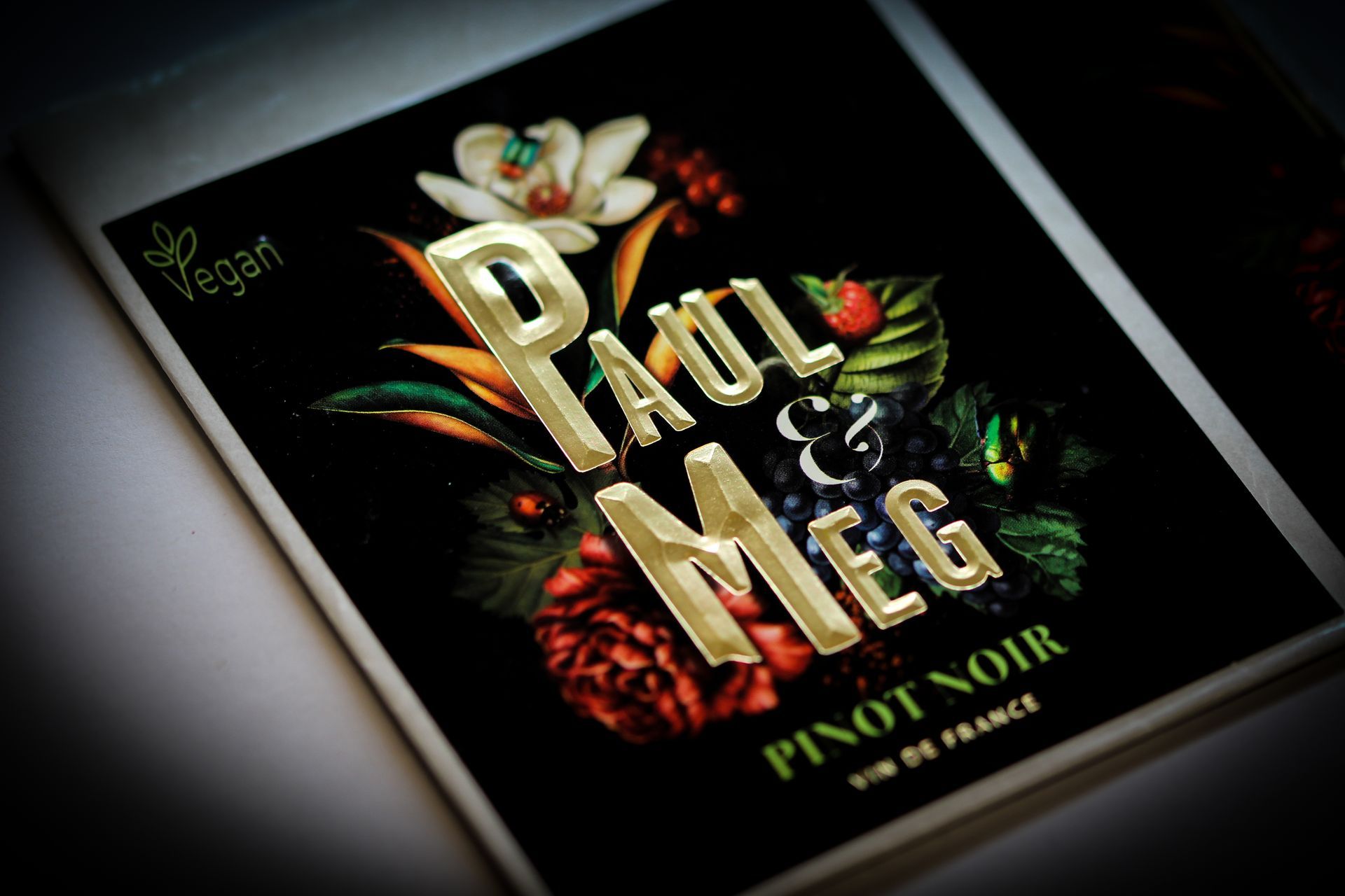 Impression d'une couverture de livre avec Paul & Meg en doré