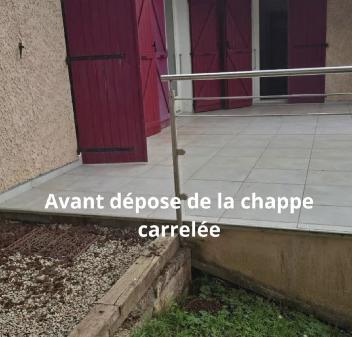 terrasse carrelé avant travaux