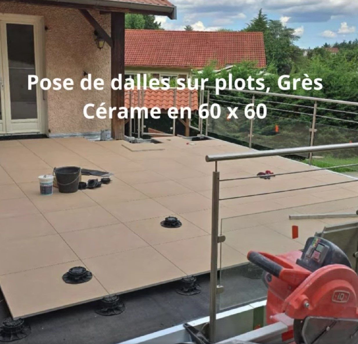 pose de dalle céramique 