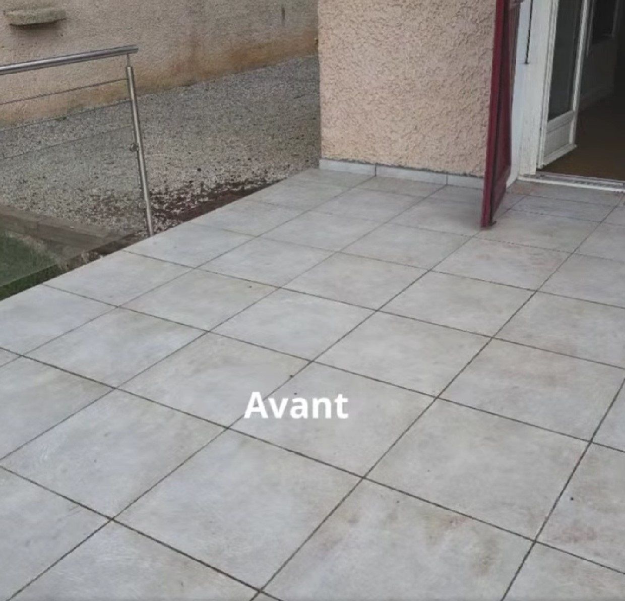 dalle carrelé avant travaux