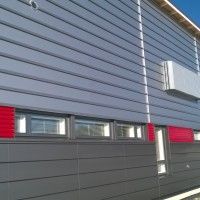 Julkisivukasetteja ja julkisivulamelleja valmiiksi asennettuina