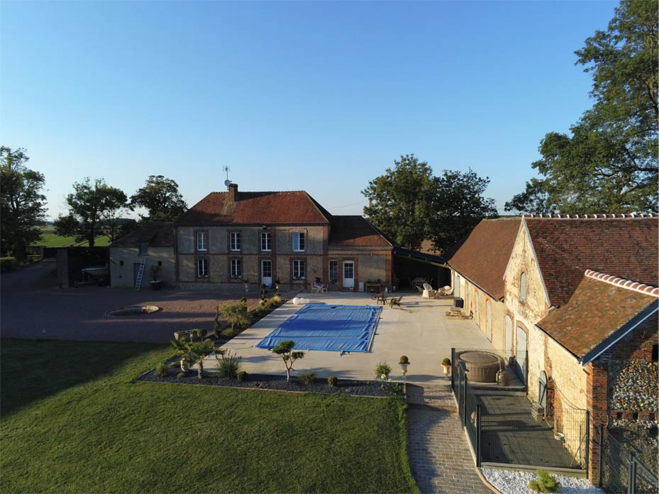 Chantier d'aménagement paysager par notre entreprise