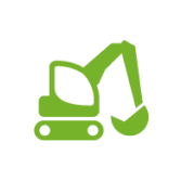 Pictogramme pelle mécanique