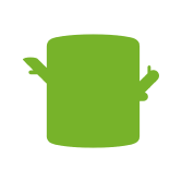 Pictogramme tronc coupé