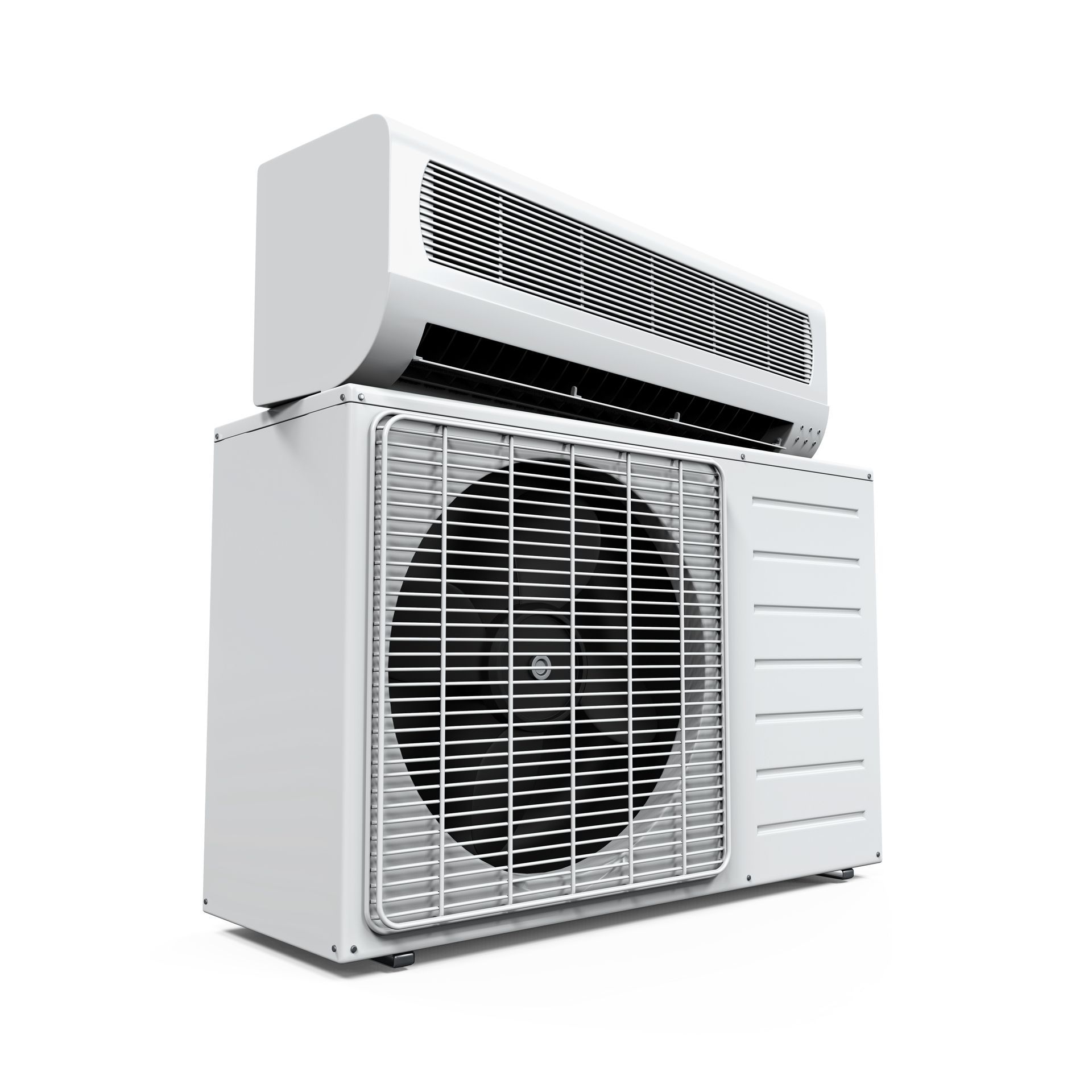 Installation de climatisation air-air pour le chauffage et le rafraîchissement du logement.