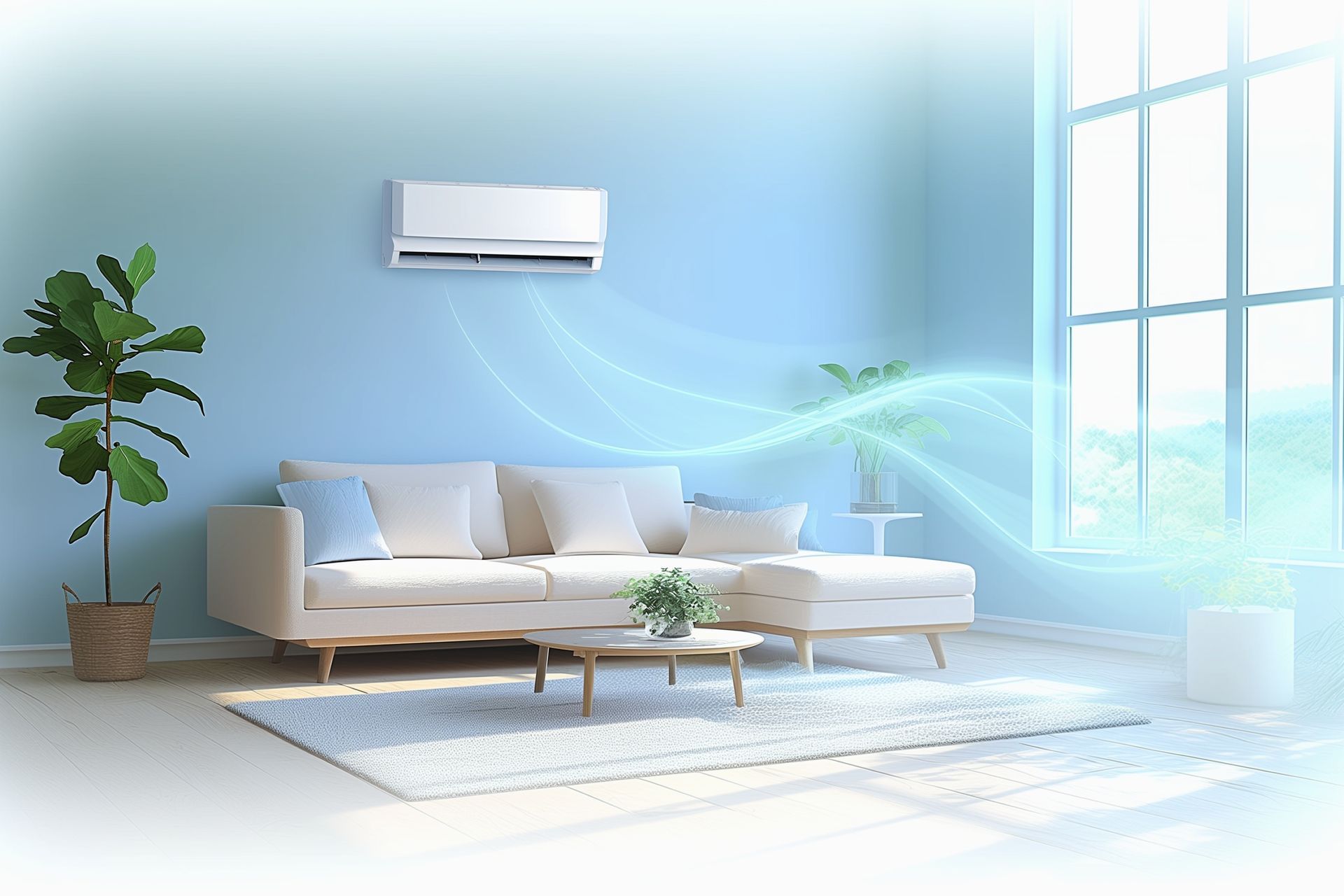 De l'air frais qui sort d'une climatisation
