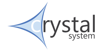 Un logotipo para una empresa llamada Crystal System.