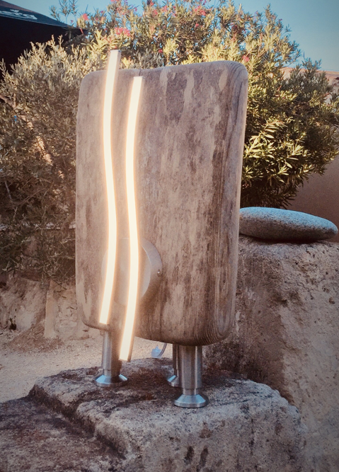 Double wave Driftwood, borne lumineuse fixe