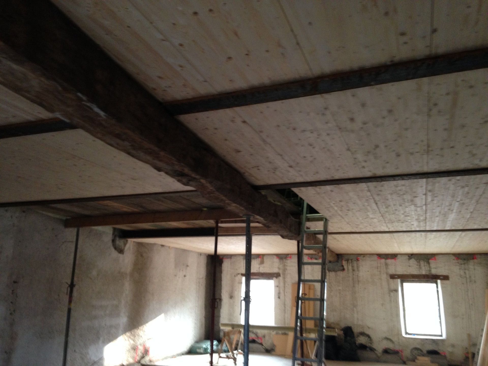 Intérieur pendant rénovation de ferme - Ideal Constructions Suisse SA - Vésenaz
