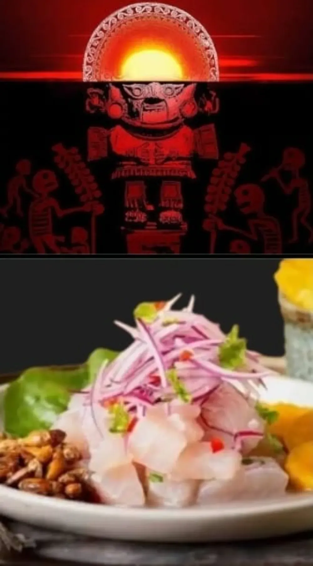 Pollo frito servido con acompañamientos: ensalada, arroz y rodajas de limón en un entorno de restaurante.