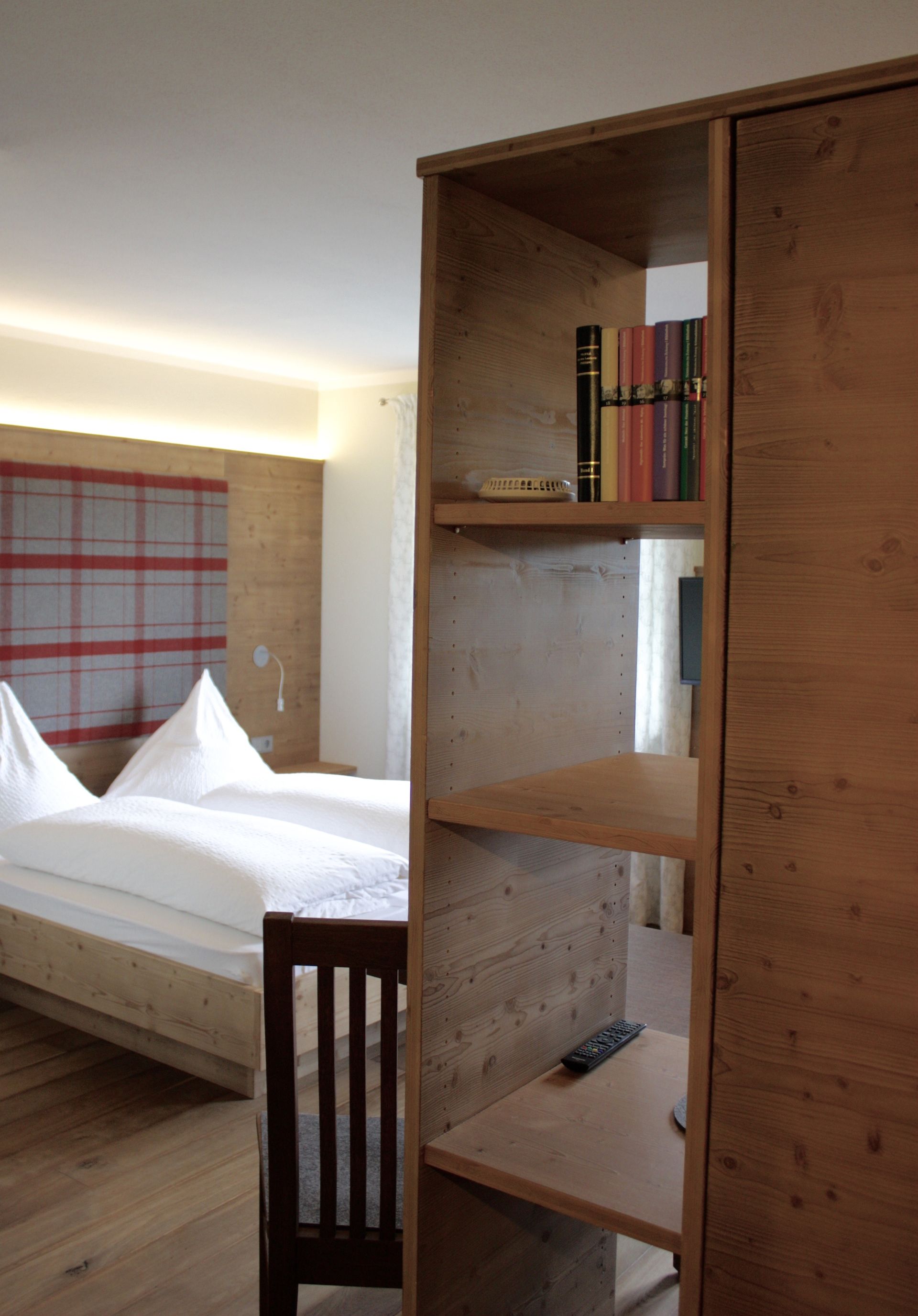 Blick in das Doppelzimmer der Pension