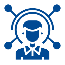 Icon: Person mit Kreis drumherum