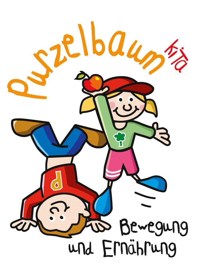 KITA Villa Rägeboge - Purzelbaum Logo Bewegung gesunde Ernährung