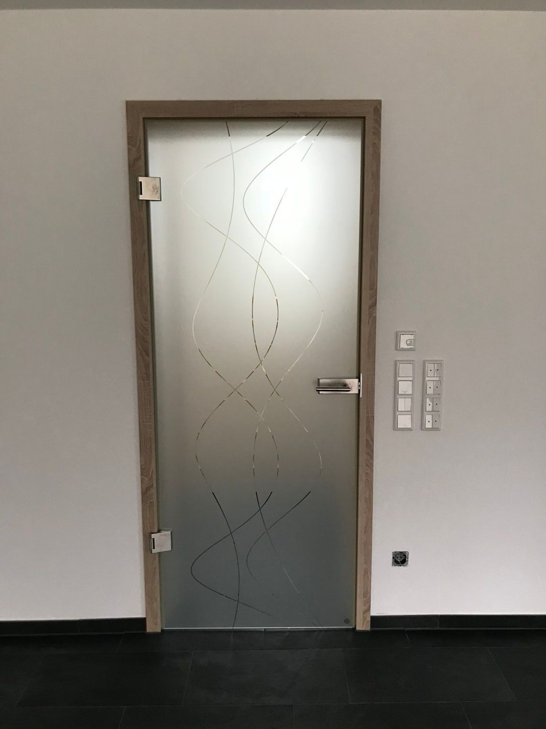 Glastür, Kleber Hausbau