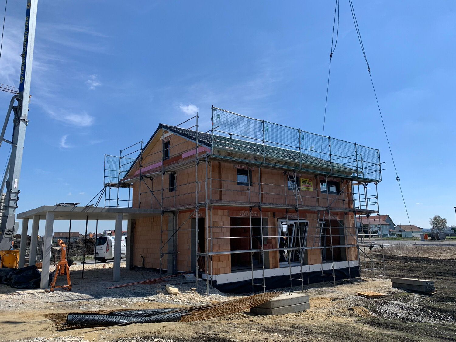 Rohbau, Kleber Hausbau