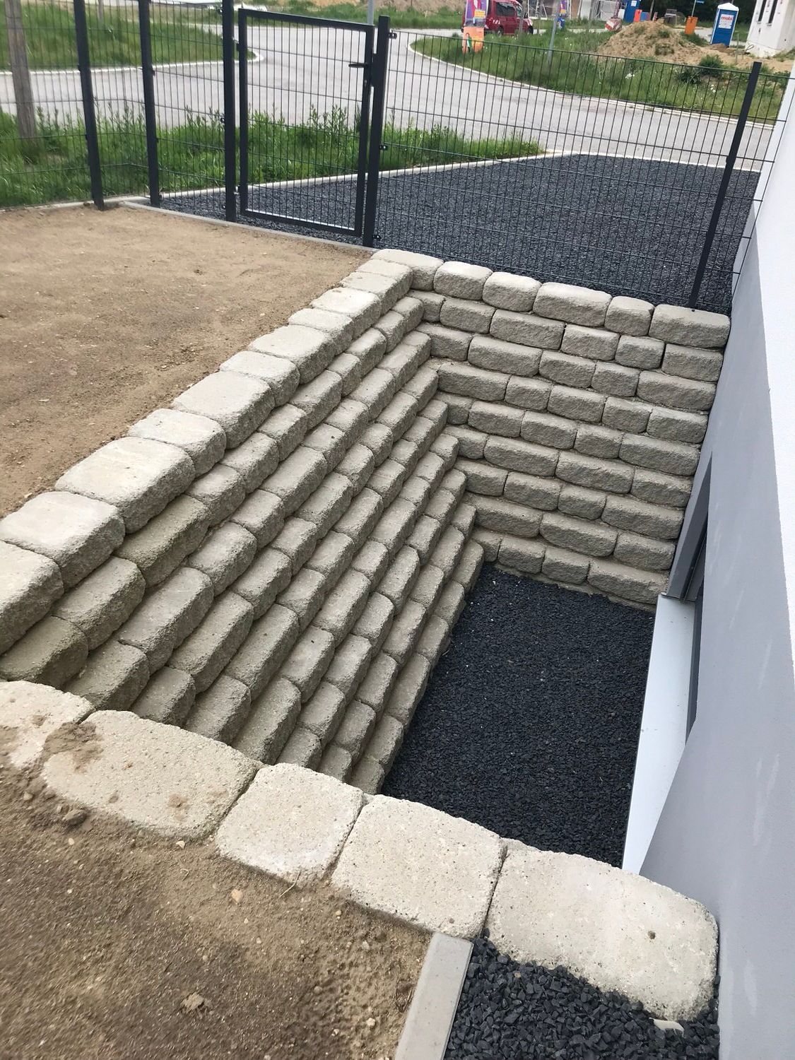 Außenbereich Fertighaus, Kleber Hausbau