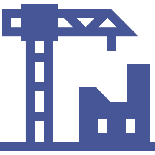 Icon kurze Bauzeit, Kleber Hausbau