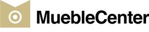 Se muestra un logotipo de mueblecenter sobre un fondo blanco.