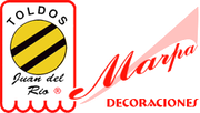 A logo for toldos juan del rio decorationes